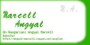 marcell angyal business card